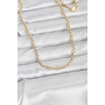 Cm 14k Gold Renk Halka Zincir Model 60 Cm Kadın Kolye - Tj-bko10951 Diğer