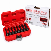 - Arm - 1/2 Darbeli Siyah Torx Lokma Takımı 8 Parça