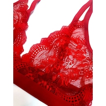 Deep Secret Yılbaşı Kırmızı Sırtı Tül Detaylı Bralet Ds200451br 001
