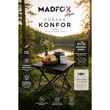 Madfox Apex Katlanabilir Alüminyum Kamp Masası Motorcu Masası Siyah