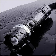 Km-110 Profesyonel Şarjlı El Feneri Ledli+flashlight+zoom Öz Tdrtr Çok Renkli
