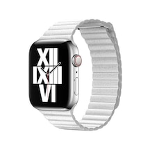 Watch 42mm Uyumlu Krd-09 Deri Lop Zore Kordon-beyaz