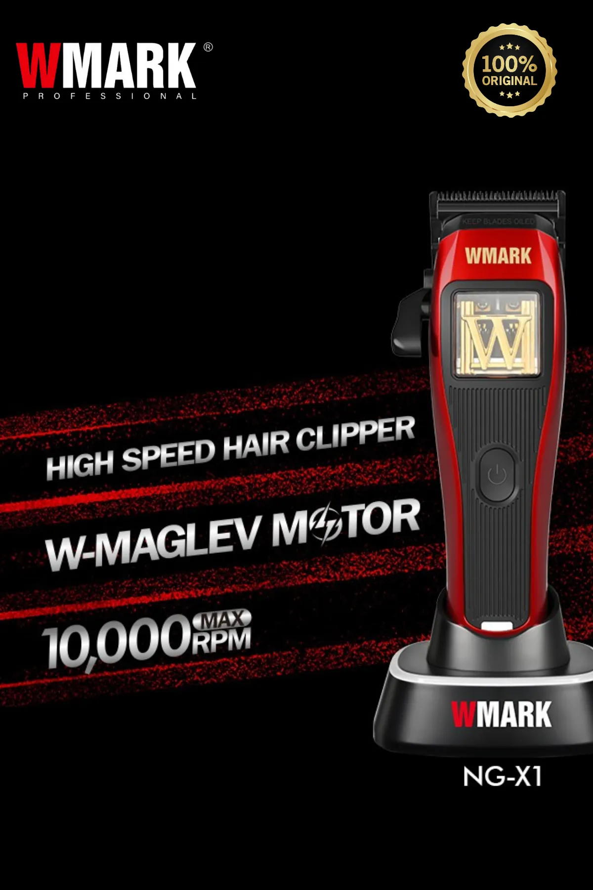 Wmark Ng-x1 Profesyonel Şarjlı Saç Kesme Makinesi Vector Motor 3 - 4 Saat