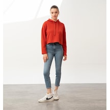 Nors Bolthor Kapüşonlu Crop Sweatshirt Kiremit