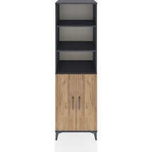 Hyperion Dolap 4 Raflı 2 Kapaklı 60x44x195 Antrasit-çam Antrasit