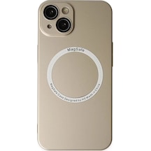 Newface Apple İphone 14 Plus Kılıf Jack Magneticsafe Lens Silikon - Gold Altın