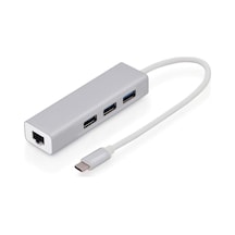 Usb Type C Ethernet 1000mbps - 1 Gigabit Rj45 Adaptör Ve 3 Usb