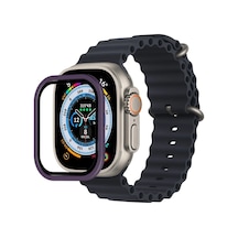 Newface - 770 - Apple Watch Ultra 49mm Alüminyum Kasa Cam Ekran Koruyucu - Edntrend - - Mor