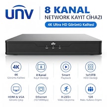 Uniview Unv Nvr301-08s3 8 Kanal 4k H265+ Nvr Kayıt Cihazı