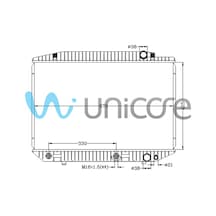 Su Radyatörü Mercedes W126 380se, 380sec, 420se, 420sec Otomatik 1981-1991 426 678 / 126 500 48 03,