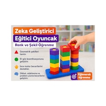 Montessori Tarzı Eğitici Oyuncak 1+ Yaş Renk Ve Şekil Eşleştirme