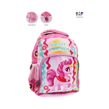 2 Gözlü Sweet Unicorn Anaokulu Çantası - Kız Çocuk Çanta Kreş Çantası - Unicorn Çanta Çok  Renkli