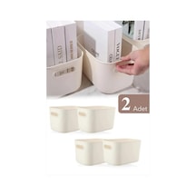 2'li Organizer Kutu Seti - 4 Lt Çok Amaçlı Düzenleyici - Dekoratif Saklama Kutusu Plastik 25 X 18 Be Diğer