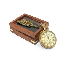 Ahşap Kutulu Köstekli Saat Karışık Renk