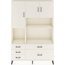 Arges Dolap 8 Raflı 5 Çekmeceli 3 Kapaklı 132x30x195 Aytaşı-aytaşı/aytaşı Aytası/aytası