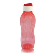 Tupperware Eco Şişe 750 Ml Kırmızı Beyazlı Kapaklı Matara Suluk Kolay Kapak Water Bottle