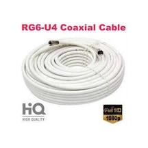 50 Metre Rg6 U4 Uydu Anten Kablosu 2 Adet F Konnektör Takılı Full