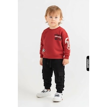 Xo Kids Erkek Çocuk Alt Üst 2li Kombin Takmı Set0380 Siyah