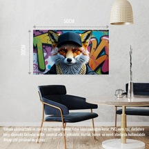 Rapçi Tilki 04 Çerçevesiz 50x30 Cm Pvc Tablo