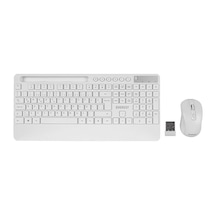 Beyaz Kablosuz Klavye - Mouse Seti Tablet - Telefon Standlı Q Kalvye 5047 Diğer