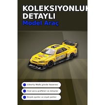 Sarı 1/64 Ölçek Lb-er34 Nissan Skyline Super Silhouette Diecast Model Araba Bx-313332