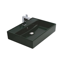 Alvit Architect 45 x 55 CM Tezgah Üstü Lavabo Parlak Siyah