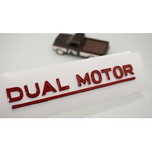 Dk Tuning Tesla Dual Motor Bagaj Kırmızı Yazı Logo Arma Bagaj Arma