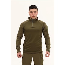 Terrien Delux Serisi Rahat Kesim Uzun Kollu Fermuarlı Üst Single Sword Erkek&kadın Taktik Kombat T-shirt Çok Renkli