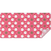 Noel Desenli Dikdörtgen Masa Örtüsü 60x120 İnç, Su Geçirmez Ve Leke Tutmaz-a174 Açık Pembe