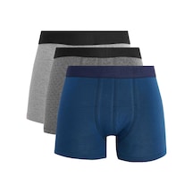 Tudors Erkek 3'lü Pamuk Likralı Esnek Kumaş Boxer-33205 Multi