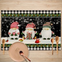 Ankatek Xıxun Ülkesi Tarzı Retro Placemat Placemat Noel Mat Masa Keten Batı Avrupa Anti-kirli Amerika 6 Zj Çok Renkli Çok Renkli