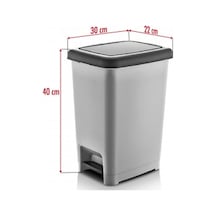 15 Litre Basmalı Çöp Kovası Düz Renkli