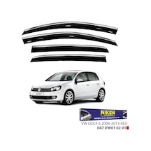 Replax Vw Golf 6 2009-2013 Kromlu Cam Rüzgarlığı 4lü