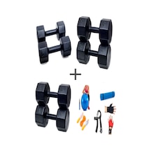 Ps Spor 3 Çift Dambıl Set 5 Kg + 7 Kg + 9 Kg + 5 Çeşit Egzersiz Seti