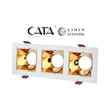 1 Adet Cata Ct 5088 3 Lü Beyaz Rose Spot Kasası çok renkli
