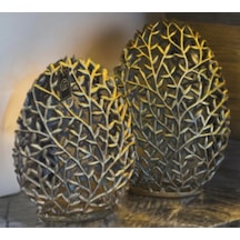 Emg-2030 47x37 Cm Dekoratif Metal Obje Seti Şık Ev Aksesuarı Minimal