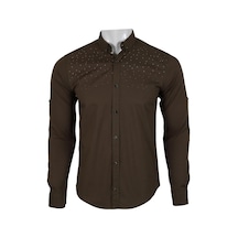 Erkek Gömlek Slim Fit Rar00459 Haki