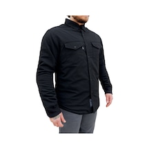 Eagle Black Korumalı Motosiklet Gömleği Erkek
