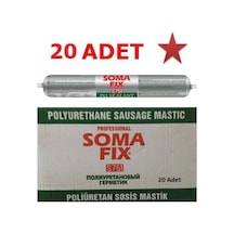 20 Adet 600 Ml Somafix Beyaz Poliüretan Mastik Sosis Dış Cephe Pu Beyaz