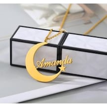 Gümüş Isimli Ay Yıldız Kolye 487176709