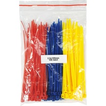 Plastik Kablo Bağı Sarı - Kırmızı - Lacivert 2,5 x 100 mm 100 Adet