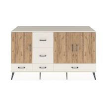 Kronos Konsol 4 Raflı 5 Çekmeceli 3 Kapaklı 176x59x99 Aytaşı-çam/ Aytaşı-çam/aytaşı