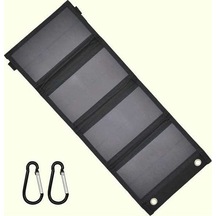 Besthome1 Dream011 4 Katlı Güneş Paneli Power Bank, 48.18x18.49 Cm Siyah Kamp Şarj Cihazı