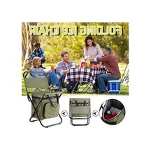 Bloomnest Dış Mekan Katlanır Sandalye - Yalıtım Buz Paketi, Oxford Kumaş, 100 Kg Yük Kapasitesi, Altın-siyah Altın - Siyah