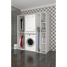 Kenzlife Membran Çamaşır-kurutma Makinesi Dolabı Ve Giysi Dolabı Suyuti Sağ Byzbyz 180 170 60 Mebran Kapak Suntalam Gövde Banyo Beyaz