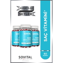 Hair Biotin 5000 Mcg Ahududu Aromalı Şekersiz Çiğnenebilir Saç Vitamini 60 Gummy X3 Adet