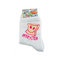Takçalıştır Sünger Kolej Çorap 8 28 Beyaz