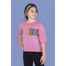 Toontoy Kids Toontoy Kız Çocuk Soul Baskılı Tişört Gülkurusu