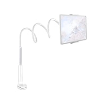 Tablet Akıllı Telefon Desteği Çift Kullanımlı Çevrimiçi Ipad Uyku Kolu İçin Ders Desteği 360 Döndürme Uyumlu 4-10,6 İnç - Gümüş Ve Beyaz