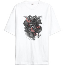 Samuray Baskılı Oversize Unisex Tişört